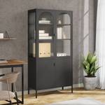 Highboard 353000 Schwarz - Metall - 90 x 180 x 40 cm