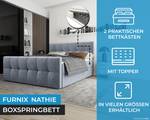 Boxspringbett NATHIE 160x200 Monolith 70 Hellblau