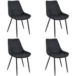 Lot de 4 Chaises SJ.0488 Noir - Lot de 4