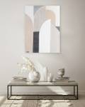 Tableau Moment of Harmony Beige - Blanc - Bois massif - Textile - 75 x 100 x 4 cm