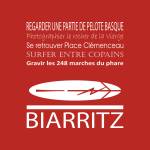 Tableau sur toile Biarritz 30x30 cm Rouge