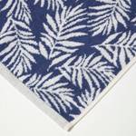 Frottee-Handtuch mit Blätter-Motiv Blau - Textil - 50 x 1 x 85 cm