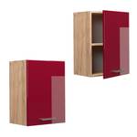 Hängeschrank R-Line Braun - Hochglanz Bordeaux