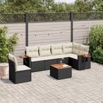 Gartensitzgruppe K3315(7-tlg) Schwarz - Massivholz - 69 x 62 x 62 cm