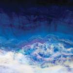 Tableau bleu glacier 45 x 30 cm - Verre