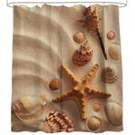 Duschvorhang Sanibel 180 x 200 cm Braun - Textil - 180 x 200 x 200 cm