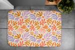 Badteppich Pflanzen Abstraktion Orange - Textil - 90 x 60 x 90 cm