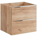 Badmöbel Set mit Becken Spiegelschrank Braun - Holzwerkstoff - 80 x 200 x 46 cm