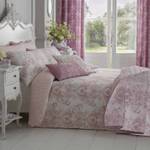 Bettbezug-Set mit Toile-De-Jouy-Muster Pink - Textil - 200 x 1 x 200 cm