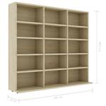 CD-Schrank 3002090 Braun - Raucheiche Dekor - Eiche Sonoma Dekor - 23 x 90 cm