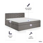 Boxspringbett Pekin Grau - Breite: 162 cm