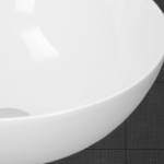 Waschbecken Rundform Ø 320x135 mm Weiß Weiß - Keramik - 32 x 14 x 32 cm