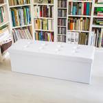 Faltbare Sitzbank aus Kunstleder Weiß