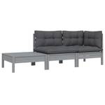 Garten-Lounge-Set (3-teilig) 3012138-3 Grau