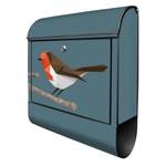 Briefkasten Stahl abstrakter Vogel Schwarz - Metall - 38 x 46 x 13 cm