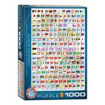 1000 Teile der Flaggen Puzzle Welt