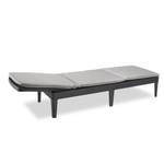 Chaise longue 432693 Gris - Matière plastique - 58 x 29 x 187 cm