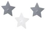 Wandhaken Sterne (3er-Set) Grau - Holzwerkstoff - 15 x 14 x 5 cm