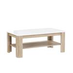 Table Basse Plateau laqué Blanc ALEXIANE Marron - Bois manufacturé - 110 x 45 x 60 cm