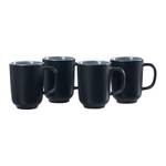 Kaffeebecher Jasper 4er Set Schwarz