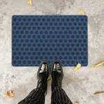 Gummi Fußmatte mit Noppen Blau - Kunststoff - 60 x 1 x 40 cm