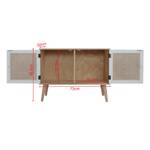 Sideboard Sakura Braun - Holz teilmassiv - 30 x 57 x 73 cm