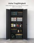 Aktenschrank Bogota Schwarz - Metall - 80 x 180 x 40 cm