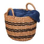 Aufbewahrungskorb aus Seegras Schwarz - Braun - Naturfaser - Rattan - 35 x 35 x 35 cm