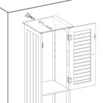 Badezimmerschrank Hochschrank Weiß - Holzwerkstoff - 30 x 170 x 32 cm