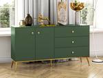 Buffet FORT SB160 2D3D Vert - Bois manufacturé - Matière plastique - 160 x 85 x 40 cm