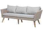 Lounge Set VITTORIA 4-tlg Beige - Blau - Braun - Grau - Polyrattan - 180 x 70 x 70 cm