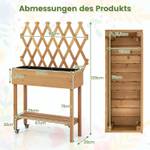 Hochbeet SF6422ZMDE Braun - Holzwerkstoff - 29 x 19 x 90 cm