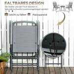 Garten Kaffeetisch Set 84G-282V00LG Grau - Metall - 64 x 93 x 54 cm