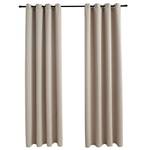 Rideau(lot de 2) 299291 Beige - Hauteur : 225 cm