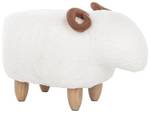 Pouf animal LAMB Chêne clair - Blanc