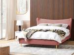 Doppelbett CHALEIX Gold - Pfirsich - Pink - Breite: 188 cm