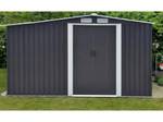 Cabane de jardin LERY Gris - Métal - 301 x 178 x 313 cm