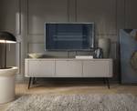 RTV-Schrank schwarz Beinen ZOVA Beige Beige - Schwarz