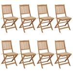 Gartenstuhl 3012935-2 (8er Set) Beige - Breite: 48 cm