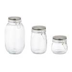 Einmachglas 3er Set Silber - Glas - 14 x 26 x 14 cm