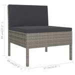 Garten-Sofagarnitur (6-teilig) 3094590 69 x 69 x 69 cm - Metall - Rattan