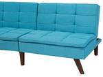 3-Sitzer Sofa RONNE Blau - Eiche Dunkel - Türkis