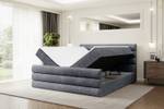 Boxspringbett CELESTIA-Z Steingrau - Breite: 120 cm - H3