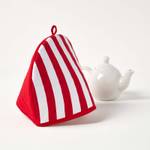 Teekannenwärmer Streifen Tea Cosy Rot