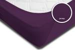 2 Spannbettlaken Jersey lila 140x200 cm Violett - Textil - 140 x 25 x 200 cm