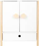 Puppenschrank „Little Button“ Weiß - Holzwerkstoff - 28 x 48 x 40 cm