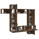 TV-Schrank 9er Set D622 Eiche Schwarzbraun Dekor