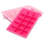 2x Eiswürfelformen Eiswürfelbehälter Pink - Kunststoff - 1 x 5 x 20 cm