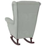 Chaise à bascule avec tabouret 3015093-2 Gris lumineux