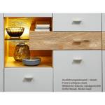 Vitrine Valente 1 Grau - Holzwerkstoff - Holzart/Dekor - 60 x 202 x 38 cm